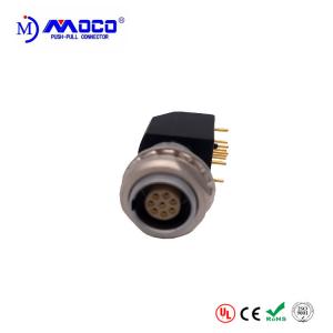 China 1B 8 Pins Circular Push Pull Connectors With EXG Elbow Socket For Printed Circuit wholesale