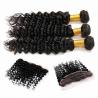 China Double Sewed Weft 8A Virgin Brazilian Hair Extensions Deep Wave With Frontal wholesale