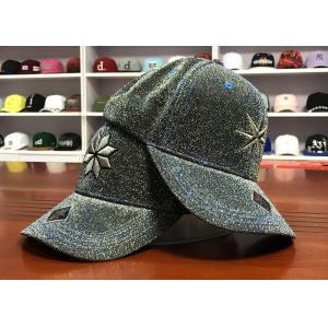 China ODM Sports Dad Hats Adjustable ACE Bling Structured Metal Thread 3D Embroidery Flower supplier