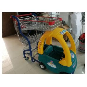 Plastic / Steel Supermarket Children Shopping Cart , Baby Shopping Trolleys