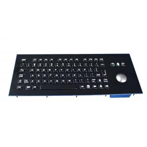 IP65 durable vandal proof Black Metal Keyboard with optical trackball for kiosk keyboard