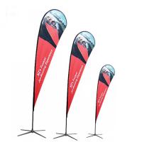China Soft Touch Outdoor Promotional Flags Silk Screen Printing / Digital Printing on sale