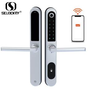 Keyless Digital WiFi Tuya APP Fingerprint Aluminum Door Lock