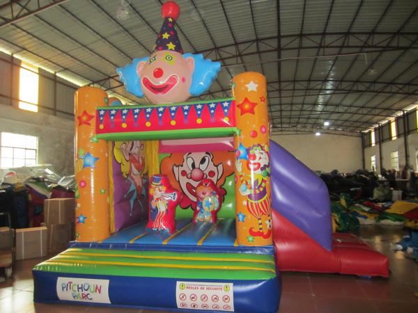 Funny Painting Kids Inflatable Bounce House Commercial Inflatable Clown Themed