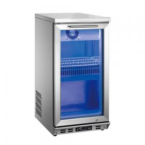 China Fan Cooling Single Glass Door Bar Fridge , Stainless Steel Bar Glass Cooler wholesale