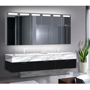 China Big Size LED Mirror Cabinet With Aluminum Body / Stainless Steel Optional supplier