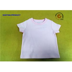 China Basic Solid Children T Shirt Short Sleeve Crew Neck Plain Baby Girl Top supplier