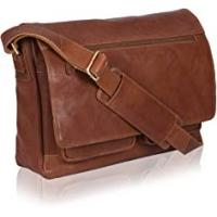 China 14inch Laptop Womens Leather Messenger Bag Canvas Cowhide 400g on sale