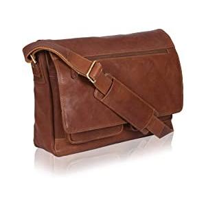 China 14inch Laptop Womens Leather Messenger Bag Canvas Cowhide 400g supplier