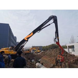 China Excavator Volvo 480  Vibro Pile Hammer With Long Boom For9-18 Meter Steel Sheet Pile and Pile Casing supplier
