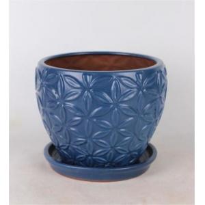 Indoor Ceramic Indoor Pots 6 Inch And 8 Inch With Saucer Glazed