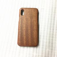 China Cherry / Sapele Wood iPhone X Case Separating Type Round Edge Model on sale