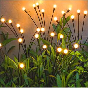 Solar Powered Firefly Lights Starburst Swaying Led Solar Lawn Light Solar Garden Firefly Lights