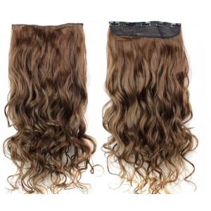 18 Inch Long Virgin Clip In Hair Extensions / Smooth Virgin Remy Hair Clip Ins