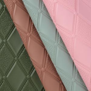 Versatile PVC Bag Leather Diamond Plaid Soft Faux Leather Fabric Decorative