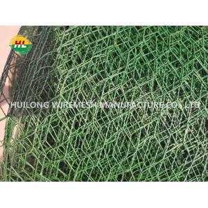 Green Vinyl Coated Chicken Wire Netting 1.2x13x0.7mm With Hexagonal Mesh Hole