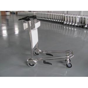China Mini Three Wheels Metal Supermarket / Airport Luggage Trolley With Brake 300KGS supplier