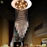 China Gu10 Crystal Chandelier Pendant Light Customized Clear Wedding Designer Led on sale