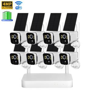 China 4MP Security Camera System Surveillance Battery Powered With Solar Panels supplier