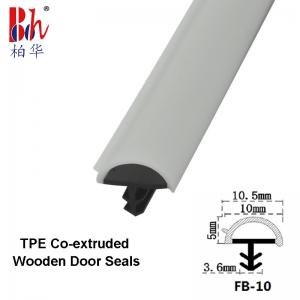 China Co-Extruded D Shape Rubber Sealing strips Wooden Door Seal Strip Weatherstrip White Color supplier