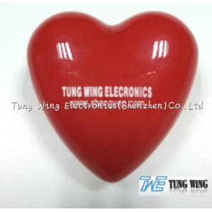 China Heart Shaped Flashing LED Badges For Festival Items , Party Flashing Items supplier