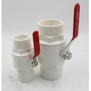 China Temperature Normal Stainless Steel Handle White 2PCS Ball Valve All Size supplier