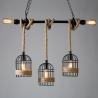 Loft Industrial Iron Metal Cage Ceiling Light Cord E27 Antique Rust Lights