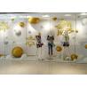 Christmas Window Display Decorations Foam Balls With Gold / Silver Glitter