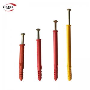High Performance PE PP Plastic Expansion Anchor With Plastic Core Steel Nail wall anchor