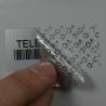 Custom High Tack Water Based Silver VOID Label sticker On Rolls