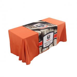 Rectangle Tablecloths For Trade Show Booths Full Color Printing Non Fade Ink