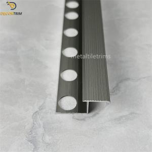 China Finalidade de azulejo Trim Escalão nariz azulejo Trim escovado borracha borda de níquel Trim azulejo alumínio supplier