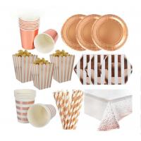 China Rose Gold Party Plates And Napkins Cups on sale