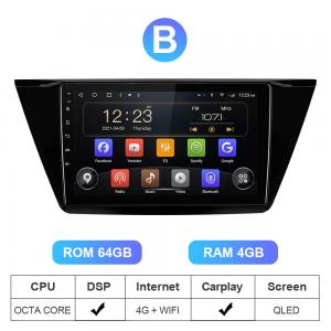 China 10.1 Car GPS Navigation DVD Player QLED 4G Sim Card Bluetooth 5.0 supplier