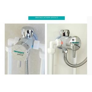 Chrome Small Thermostatic Shower Mixer Valve , Intelligent Thermostatic Control Valve