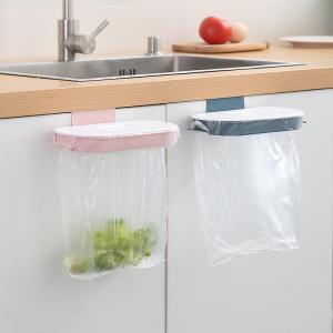 China Portable Trash Garbage Bag Holder with Lid Over The Cabinet Plastic Trash Bag Rack Hanging Garbage Bags supplier
