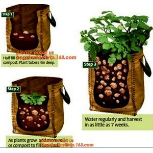 7 Gallon Grow Bags /Aeration Fabric Pots w/Handles (Black),Breathable Non-woven plant pots with handles 40 gal grow bags