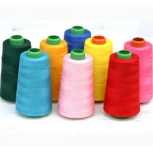 Embroidery Dyed Polyester Yarn 20 / 2 100% Polyester Sewing Thread For Jeans
