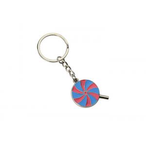 Lollipop Enamel Cute Metal Keychain Color Oil Silver Letter Keyring Iron