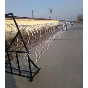Razor Mobile Security Barrier Concertina Razor Wire Anti-Riot Fence Rapid Deployment