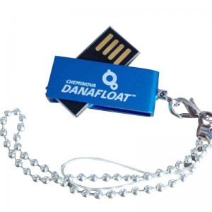 Promotional Metal Mini Turing USB Flash Drive Keychain Logo Customized