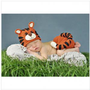 tiger Baby Photography Prop Crochet Hats  Animal Hat Cap animal beanie set costume