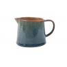 Lovely Little Ceramic Milk Pot Organic Shaped With Blue Reactive Color