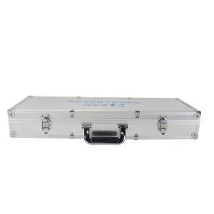 China Large Aluminum Tool Equipment Case With PE Foam Silver Tool Storage Box on sale