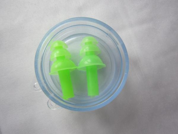 Custom waterproof protection green color silicone baby swimming ear classic