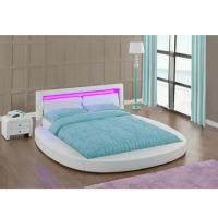 China Modern Queen / Full Size Round Platform Bed Romantic With LED Light on sale