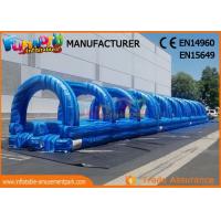 China Blue 0.55mm Pvc Tarpaulin Commercial Inflatable Slide / Blow Up Slip N Slide For Adult And Kids on sale