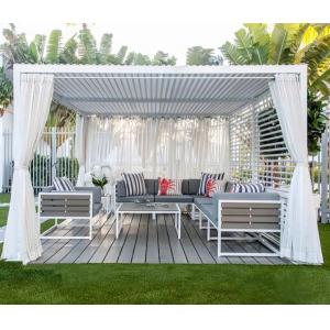 10x12 Aluminum Awning Villa Garden Leisure Shading Pergola With Retractable Roof