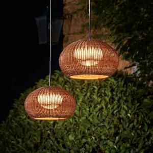 China Hanging Rattan Lighting Chandelier Waterproof For Outdoor Tree supplier