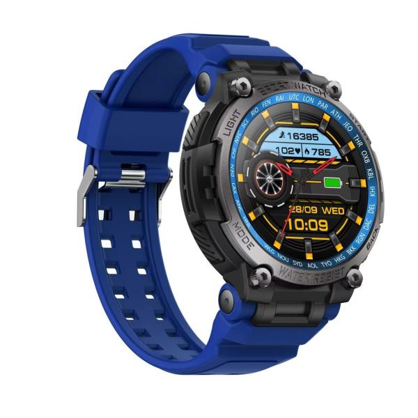 IP68 Rainproof Round Shape Smart Watch Real Time Blood Oxygen Monitor Smartwatch